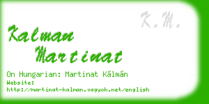 kalman martinat business card